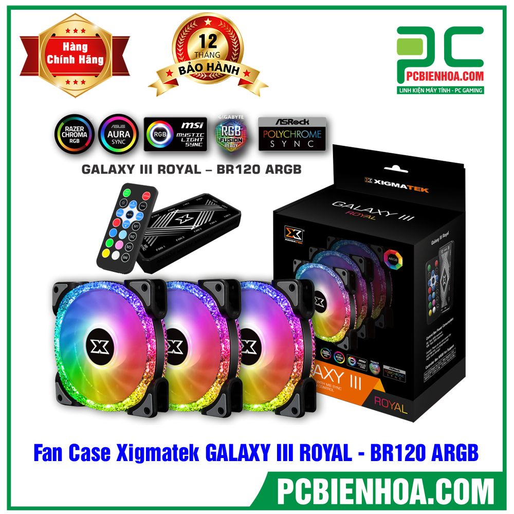 Fan Case Xigmatek GALAXY III ROYAL - BR120 ARGB
