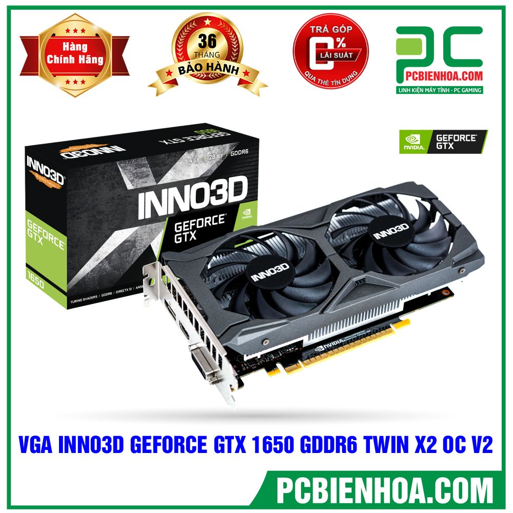 VGA INNO3D GEFORCE GTX 1650 GDDR6 TWIN X2 OC V2