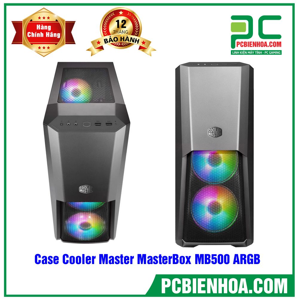 Vỏ Case Cooler Master MasterBox MB500 ARGB (Mid Tower/Màu đen/Led ARGB)