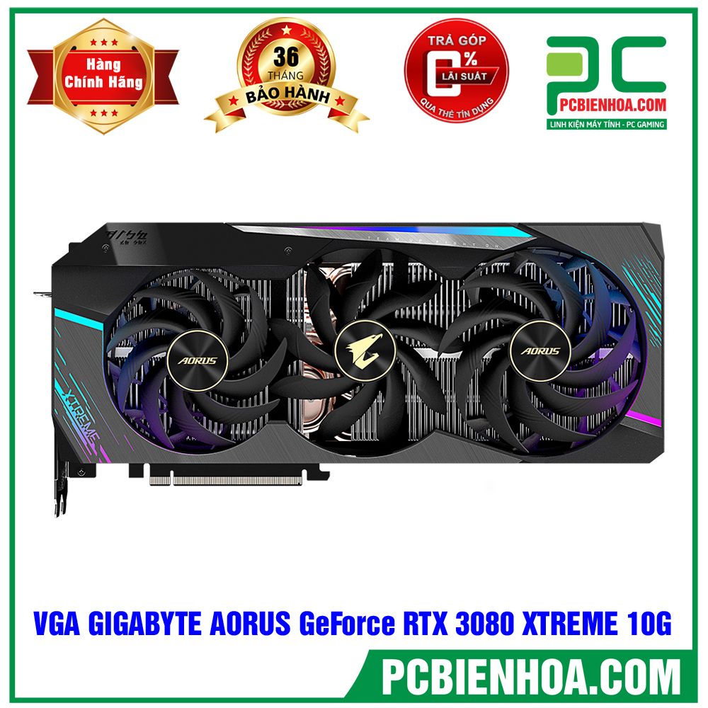 VGA GIGABYTE AORUS GeForce RTX 3080 XTREME 10G (GV-N3080AORUS X-10GD)
