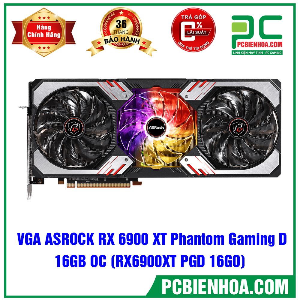 VGA ASRock Radeon RX 6900 XT Phantom Gaming D 16G OC (CÓ BÁN LẺ)