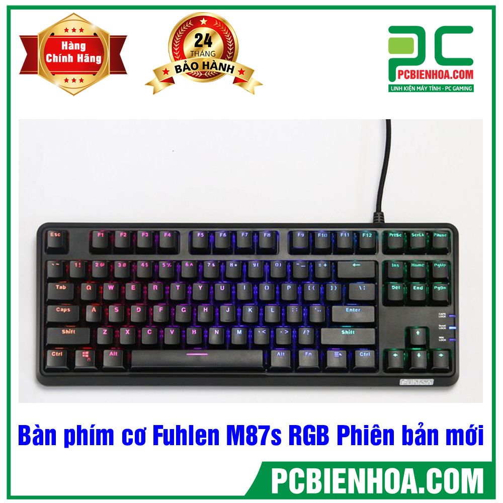 Bàn phím cơ Fuhlen M87s LED RGB Phiên bản mới