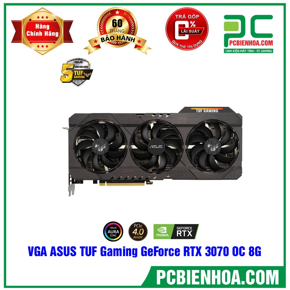VGA ASUS TUF Gaming GeForce RTX 3070 OC (TUF-RTX3070-O8G-GAMING)