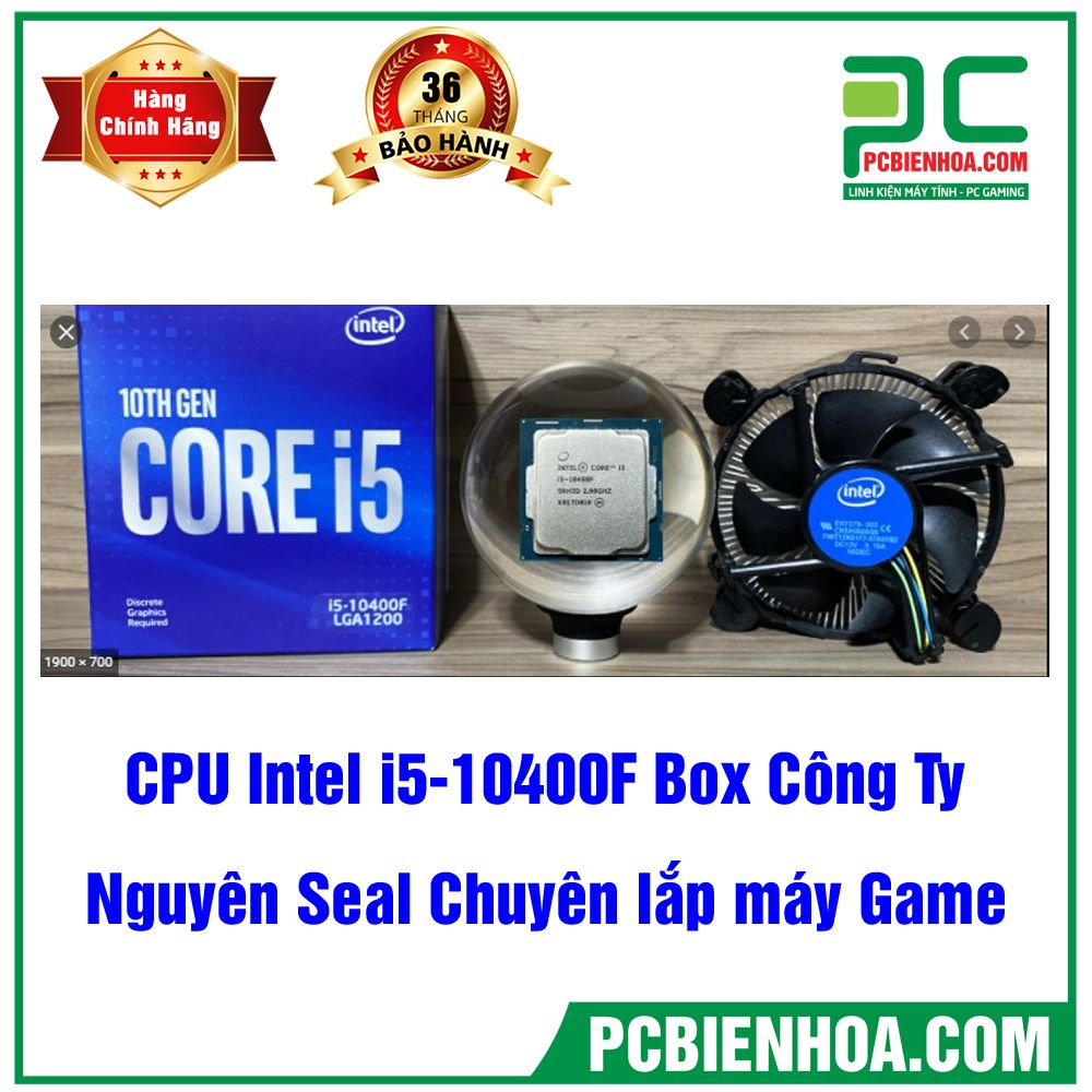 CPU Intel Core i5 10400F Box Công Ty Nguyên Seal