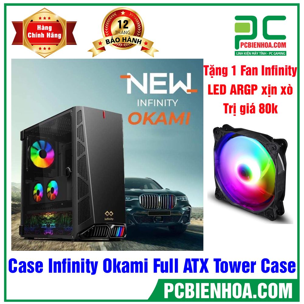 Case Infinity Okami Full ATX Tower Case + Tặng Fan LED ARGB xịn xò