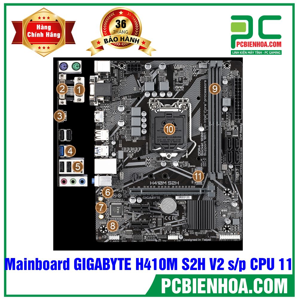 Mainboard Gigabyte H410M-S2H V2 chạy thế hệ 11