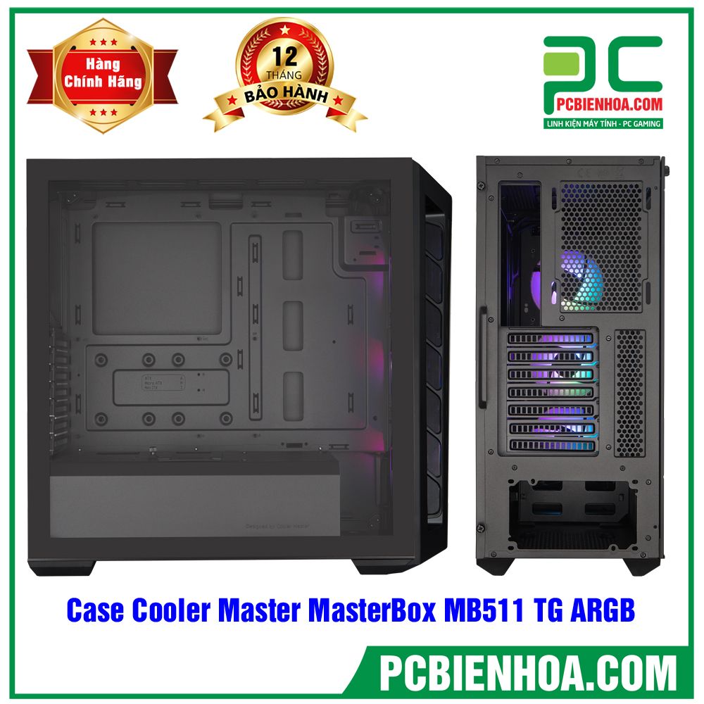 Case Cooler Master MasterBox MB511 ARGB (Mid Tower/Màu đen/Led ARGB/Mặt lưới)