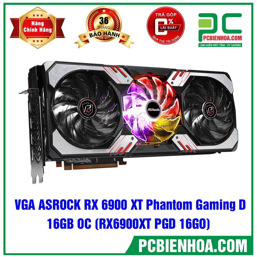 VGA ASRock Radeon RX 6900 XT Phantom Gaming D 16G OC (CÓ BÁN LẺ)