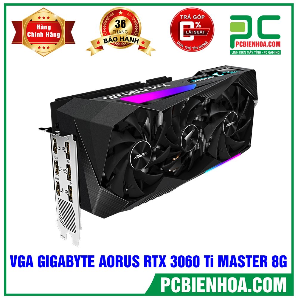VGA GIGABYTE AORUS GeForce RTX 3060 Ti MASTER 8G (GV-N306TAORUS M-8GD)