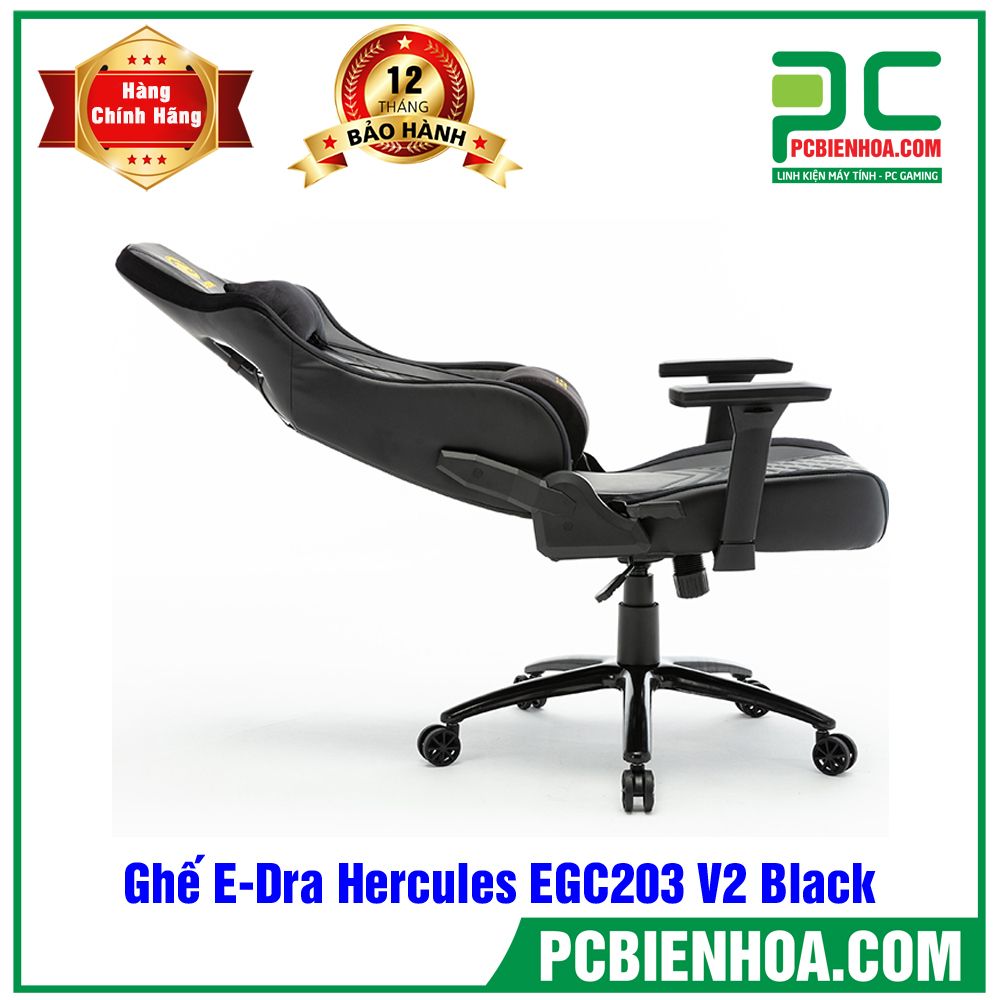 Ghế game E-Dra Hercules EGC203 V2 Black (chân thép)