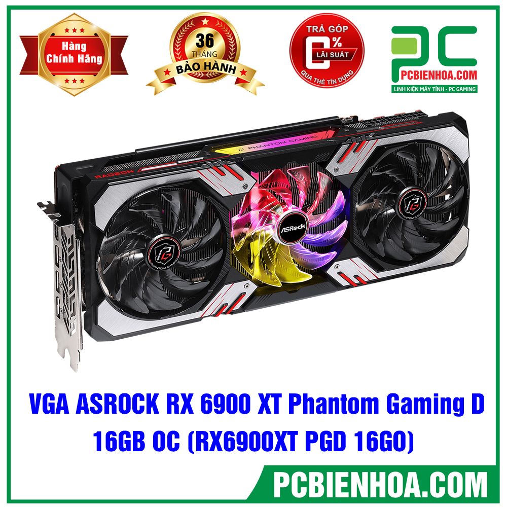 VGA ASRock Radeon RX 6900 XT Phantom Gaming D 16G OC (CÓ BÁN LẺ)