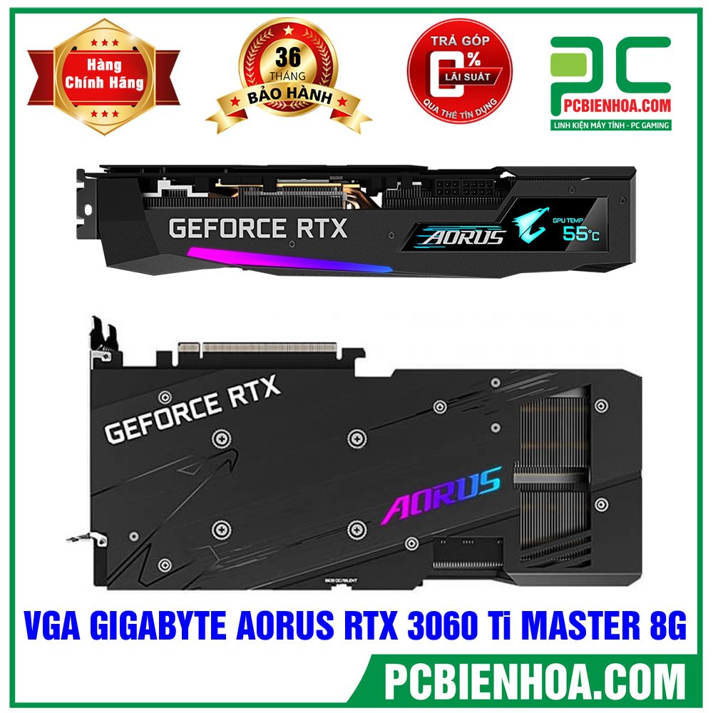 VGA GIGABYTE AORUS GeForce RTX 3060 Ti MASTER 8G (GV-N306TAORUS M-8GD)
