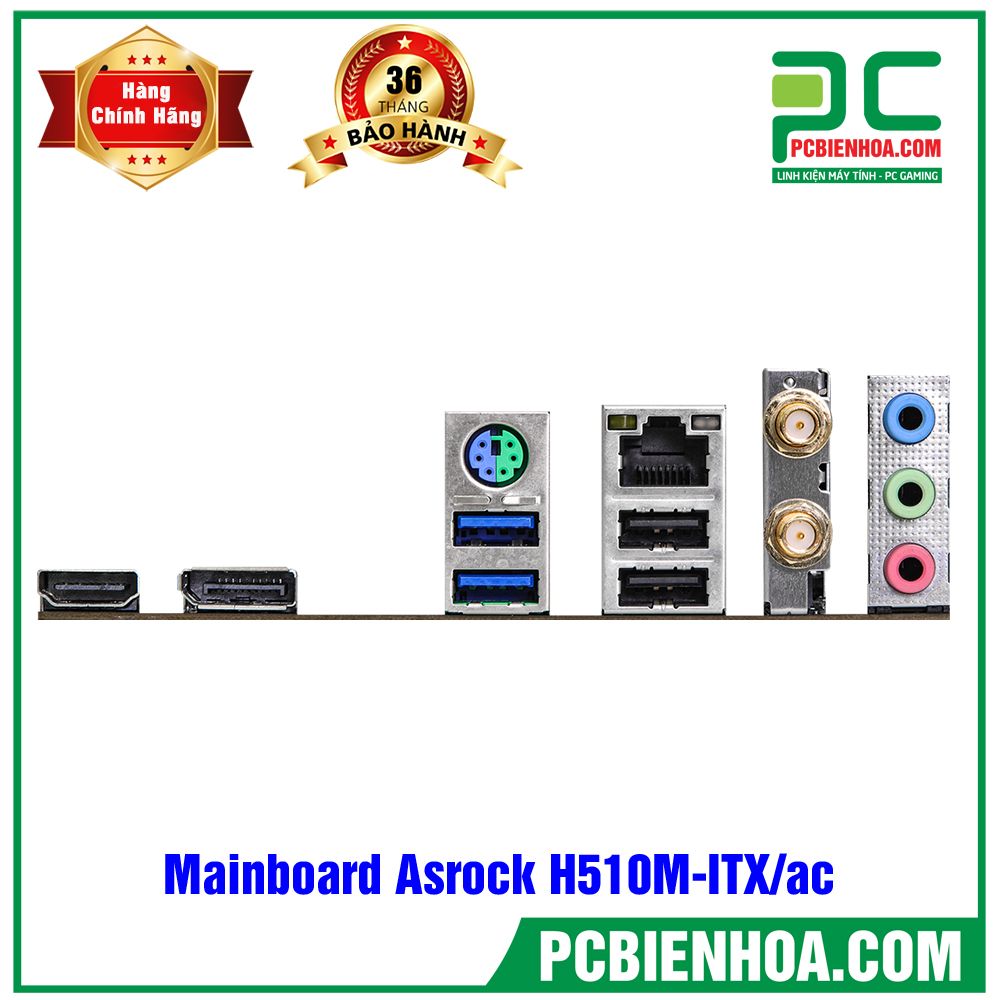 Mainboard Asrock H510M-ITX/ac (WIFI TÍCH HỢP) ( LGA1200 / MINI-ITX / 2xDDR4 )