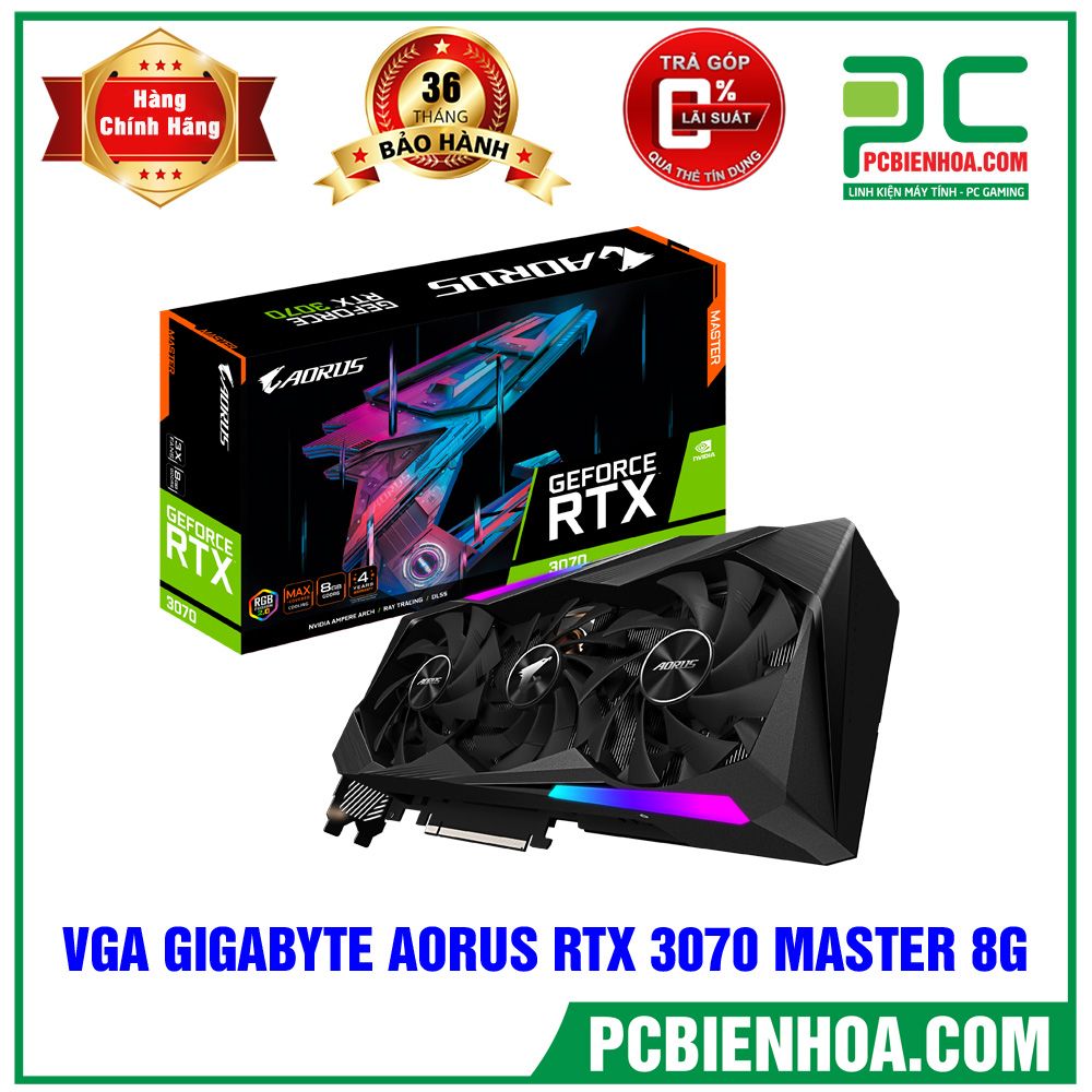 VGA Gigabyte AORUS GeForce RTX 3070 MASTER 8G (GV-N3070AORUS M-8GD)