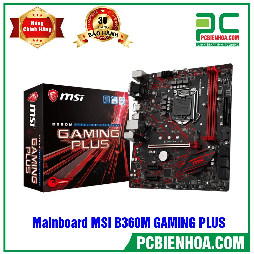 Mainboard MSI B360M GAMING PLUS ( LGA1151 / M-ATX / 2xDDR4 )