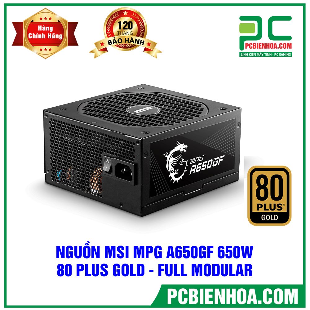 Nguồn MSI MPG A650GF 650W - 80 Plus Gold - Full modular