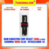  RAM KINGSTON FURY BEAST 16GB (1x16GB) 5200MHz DDR5 CL40 - KF552C40BB-16 