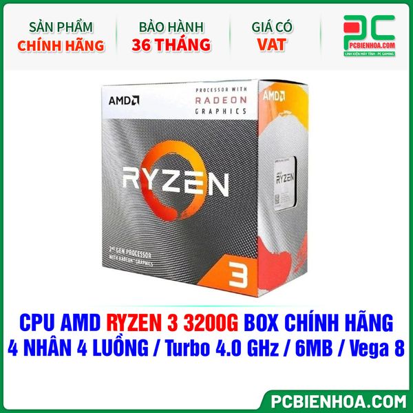 Máy Tính Amd Ryzen 3200g Gtx 1050 CPU AMD Ryzen 3200G BOX CHÍNH