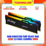  RAM KINGSTON FURY BEAST RGB 32GB (2x16GB) 5200MHz DDR5 ( KF552C40BBAK2-32 ) 