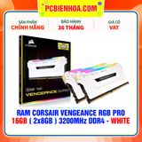  RAM CORSAIR VENGEANCE RGB PRO 16GB (2x8GB ) 3200MHz DDR4 - WHITE (CMW16GX4M2C3200C16W) 