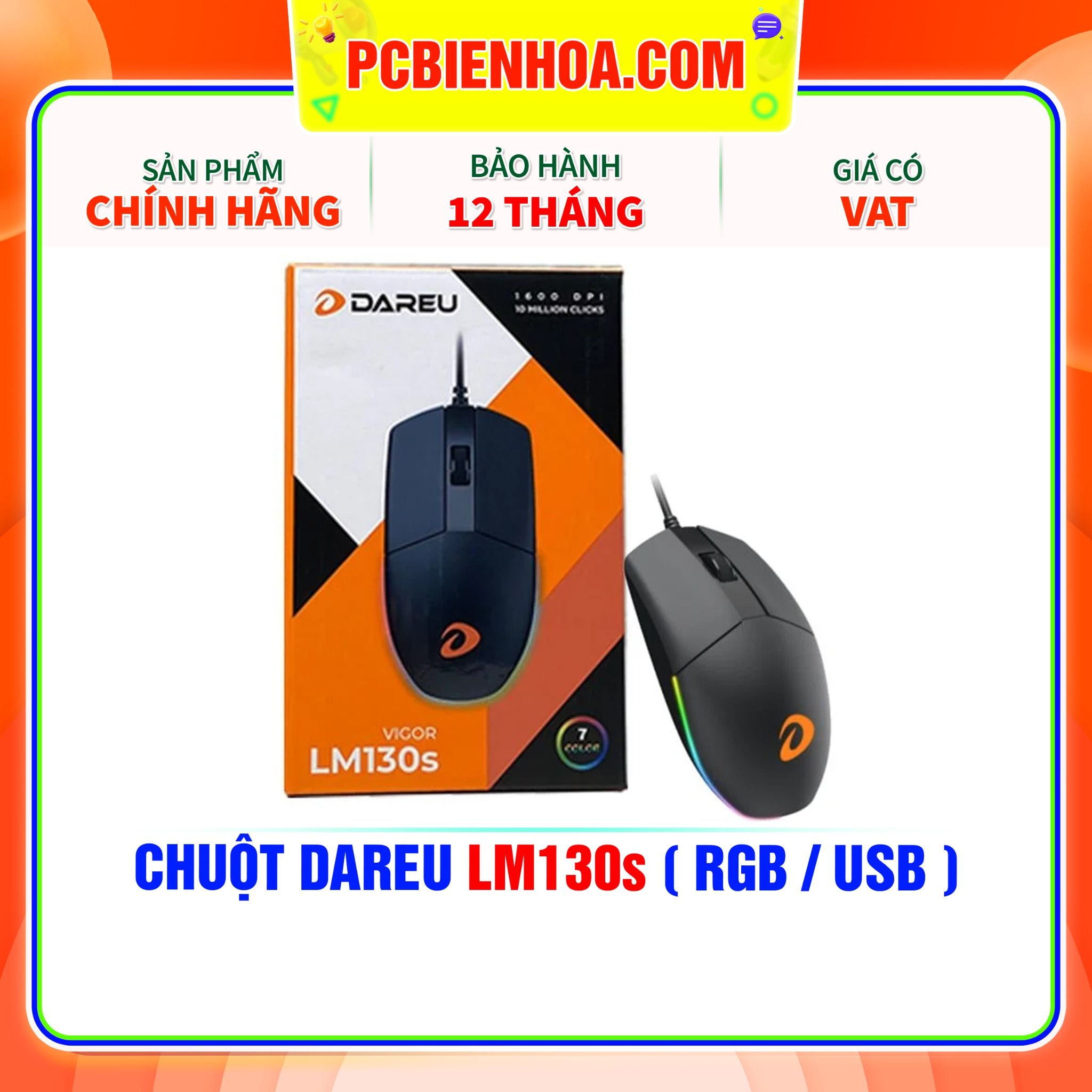  CHUỘT DAREU LM130s ( RGB / USB ) 