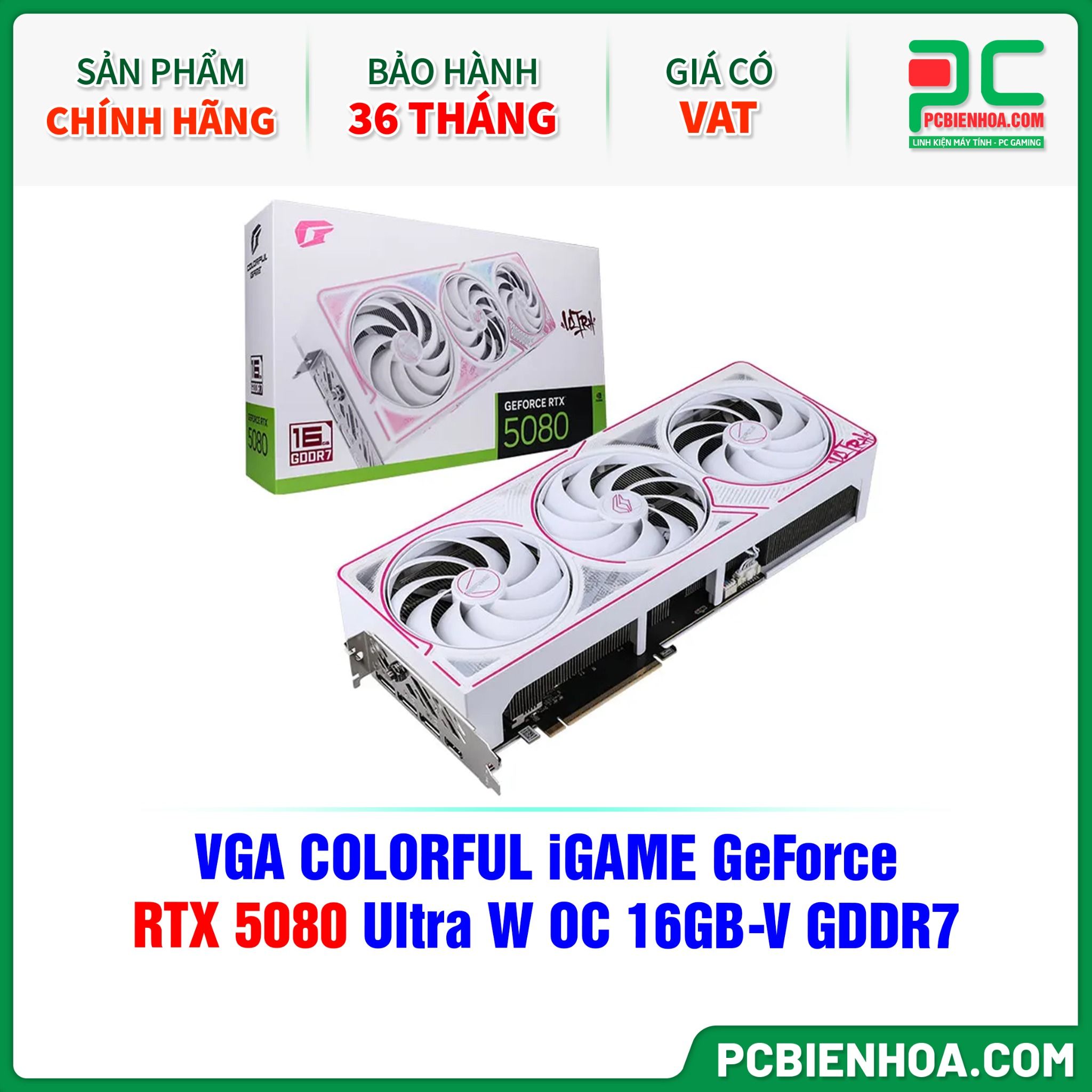 VGA COLORFUL iGAME GeForce RTX 5080 Ultra W OC 16GB-V GDDR7
