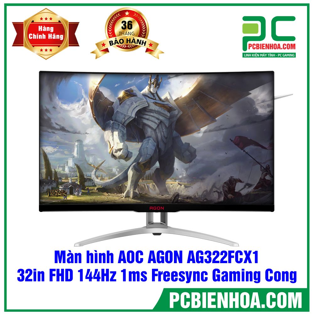 Màn hình Cong AOC Agon AG322FCX1 32in FHD 144Hz 1ms Freesync Gaming