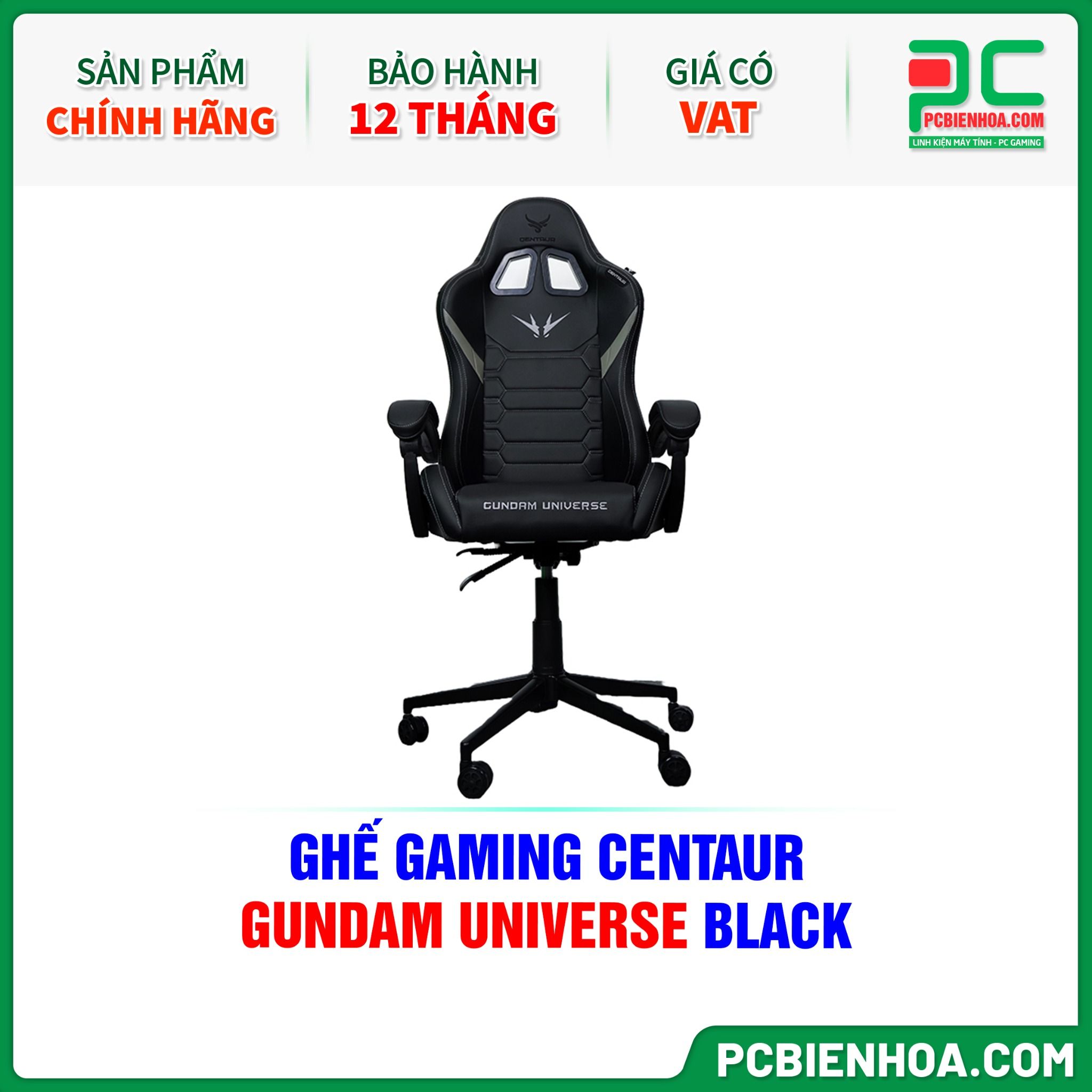 GHẾ GAMING CENTAUR GUNDAM UNIVERSE BLACK