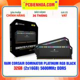  RAM CORSAIR DOMINATOR PLATINUM RGB BLACK 32GB (2x16GB) 5600MHz DDR5 (CMT32GX5M2B5600C36) 