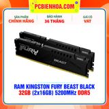  RAM KINGSTON FURY BEAST BLACK 32GB (2x16GB) 5200MHz DDR5 ( KF552C40BBK2-32 ) 