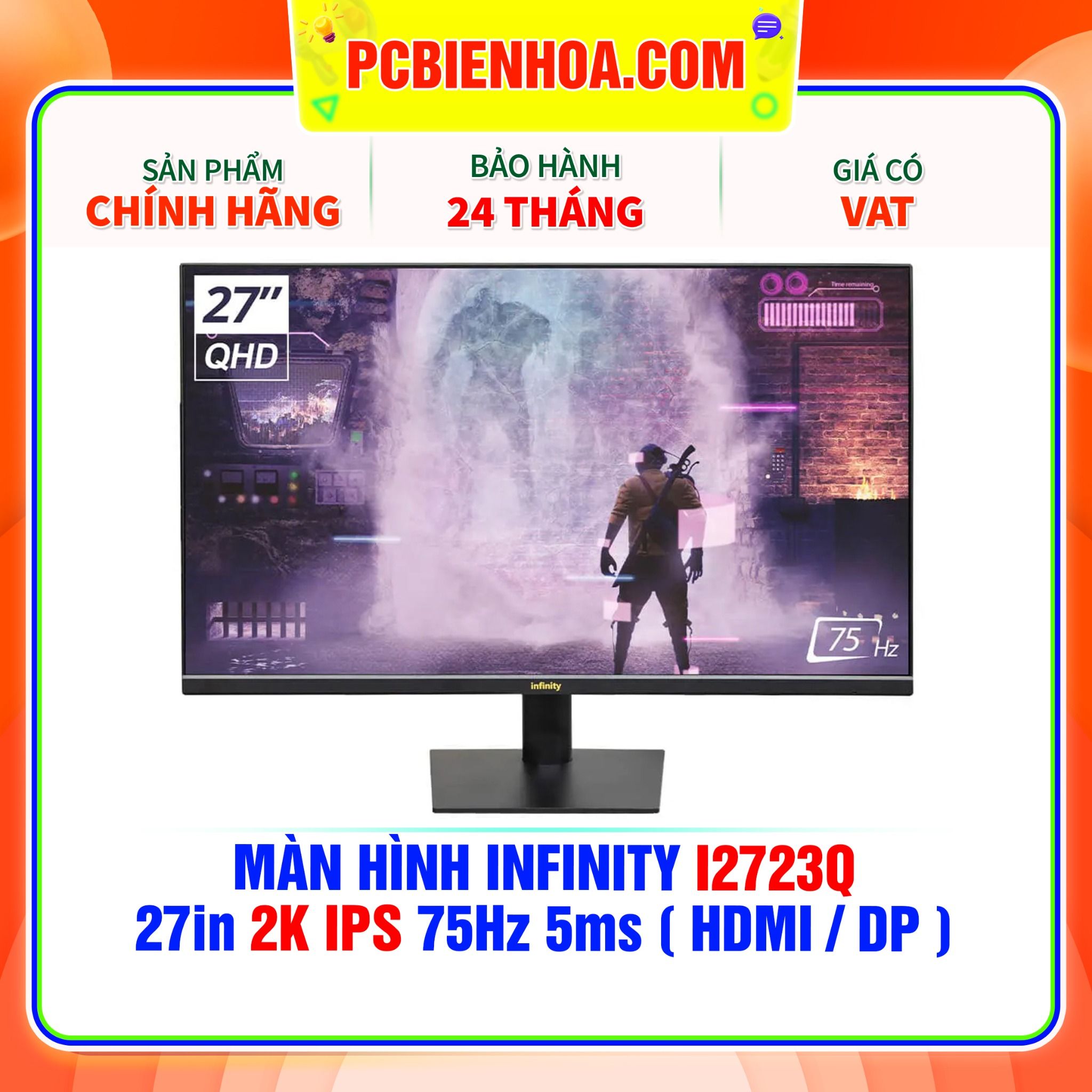  MÀN HÌNH INFINITY I2723Q - 27in 2K IPS 75Hz 5ms ( HDMI / DP ) 