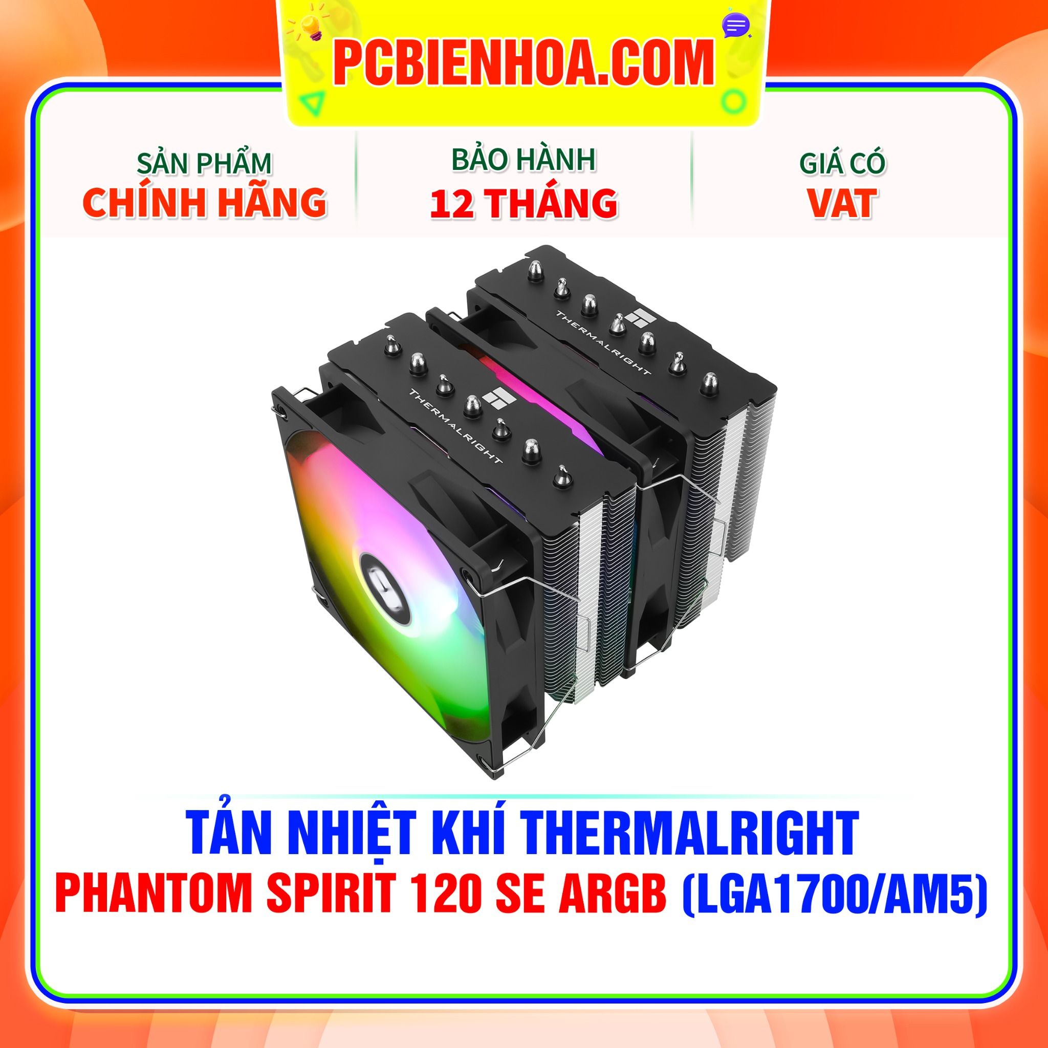  TẢN NHIỆT KHÍ THERMALRIGHT PHANTOM SPIRIT 120 SE ARGB ( HỖ TRỢ SOCKET LGA1700 / AM5 ) 