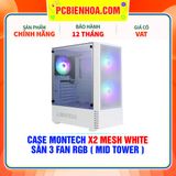  CASE MONTECH X2 MESH WHITE - SẴN 3 FAN LED ( MID TOWER ) 