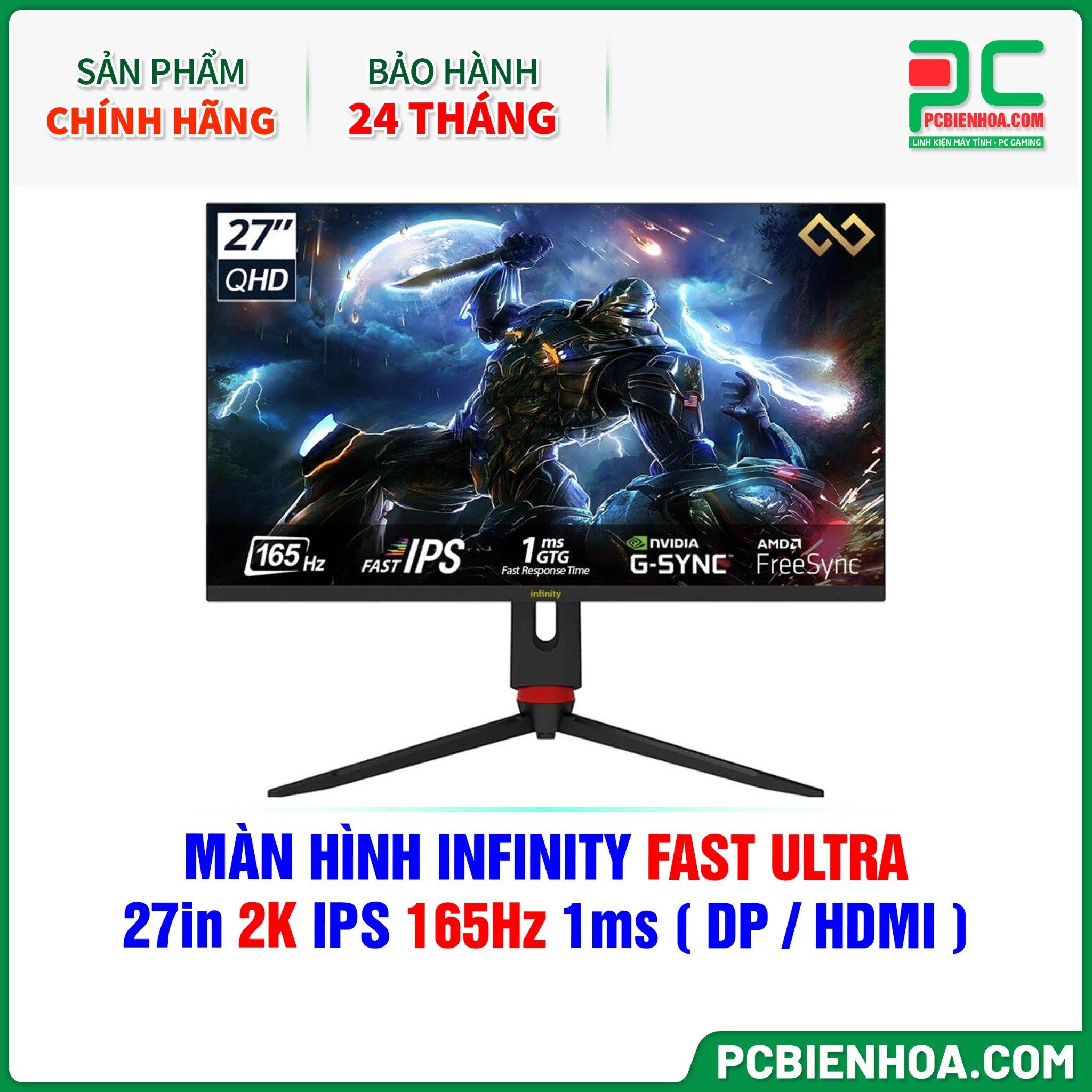 MÀN HÌNH INFINITY FAST ULTRA - 27in 2K IPS 165Hz 1ms ( DP / HDMI )