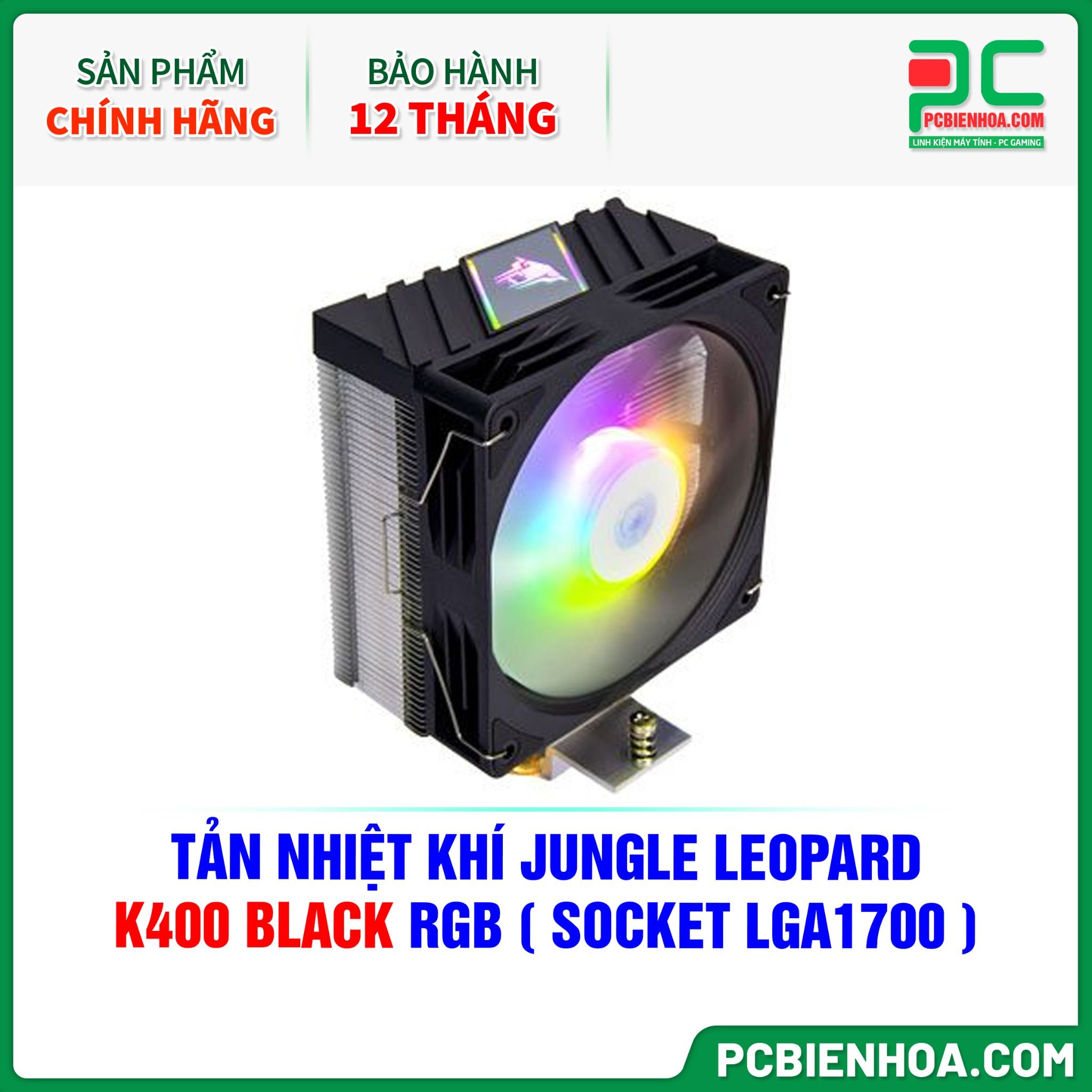 TẢN NHIỆT KHÍ JUNGLE LEOPARD K400 BLACK RGB ( HỖ TRỢ SOCKET LGA1700 )