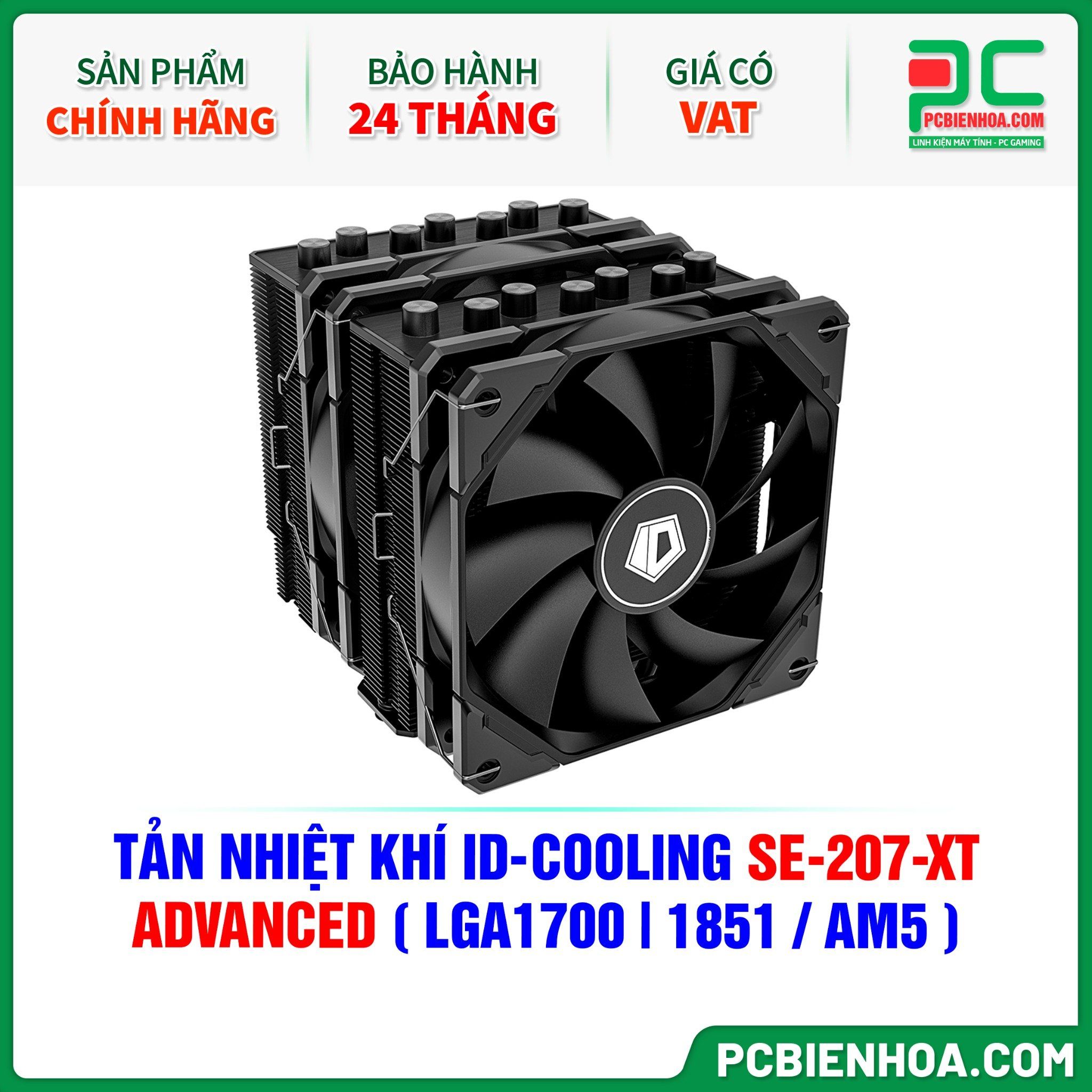 TẢN NHIỆT KHÍ ID-COOLING SE-207-XT ADVANCED ( HỖ TRỢ SOCKET LGA1700|1851 / AM5 )