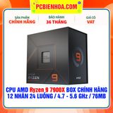  CPU AMD Ryzen 9 7900X BOX CHÍNH HÃNG ( 12 NHÂN 24 LUỒNG / 4.7 - 5.6 GHz / 76MB ) 