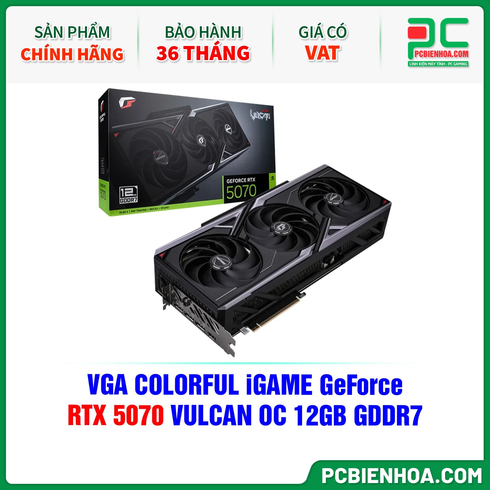 VGA COLORFUL iGAME GeForce RTX 5070 VULCAN OC 12GB GDDR7