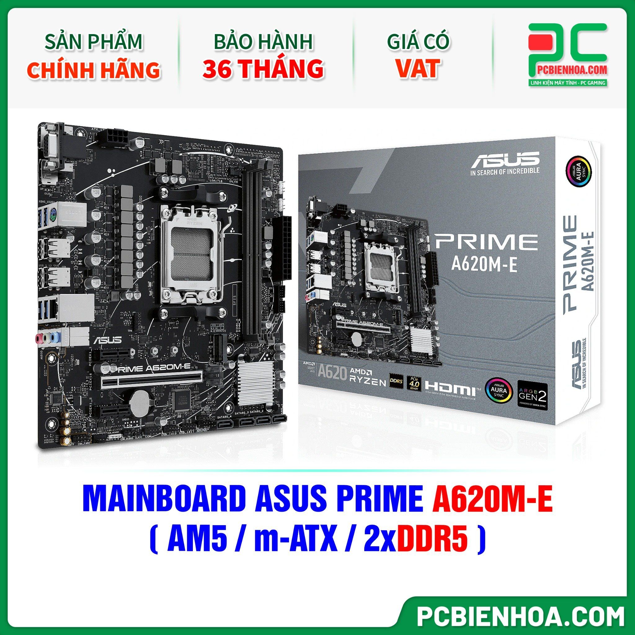 DDR5 - MAINBOARD ASUS PRIME A620M-E ( AM5 / m-ATX / 2xDDR5 )