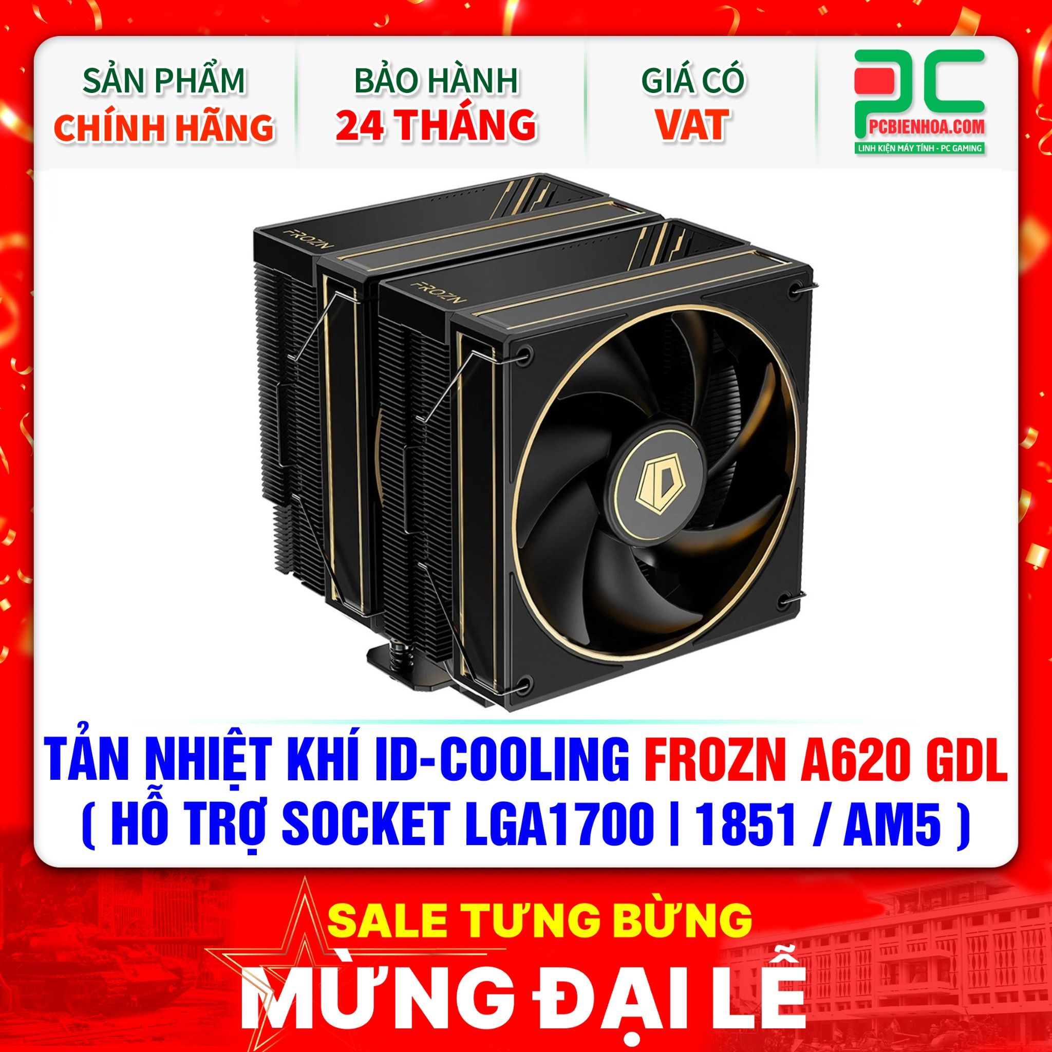 TẢN NHIỆT KHÍ ID-COOLING FROZN A620 GDL ( HỖ TRỢ SOCKET LGA1700|1851 / AM5 )