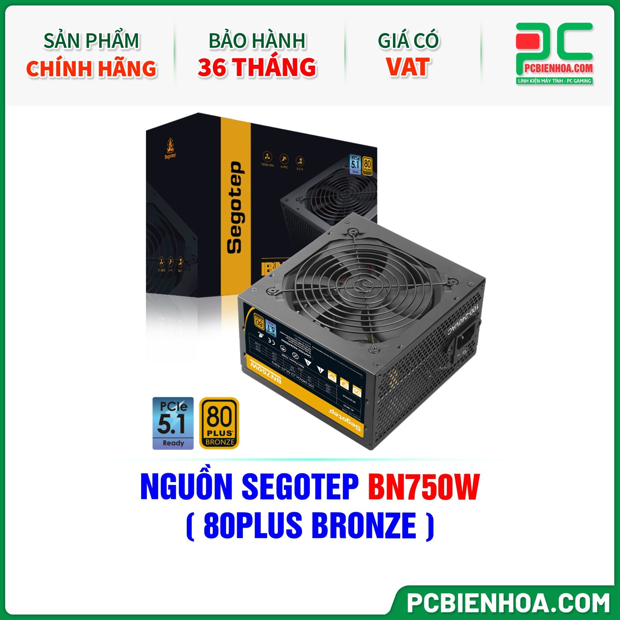 NGUỒN SEGOTEP BN750W ( 80PLUS BRONZE )