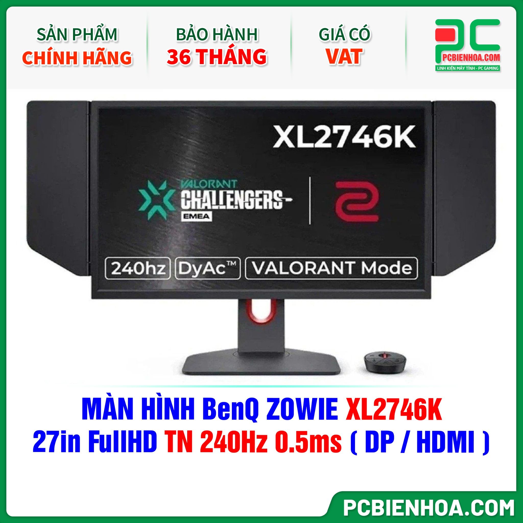 MÀN HÌNH BenQ ZOWIE XL2746K - 27in FullHD TN 240Hz 0.5ms ( DP / HDMI )
