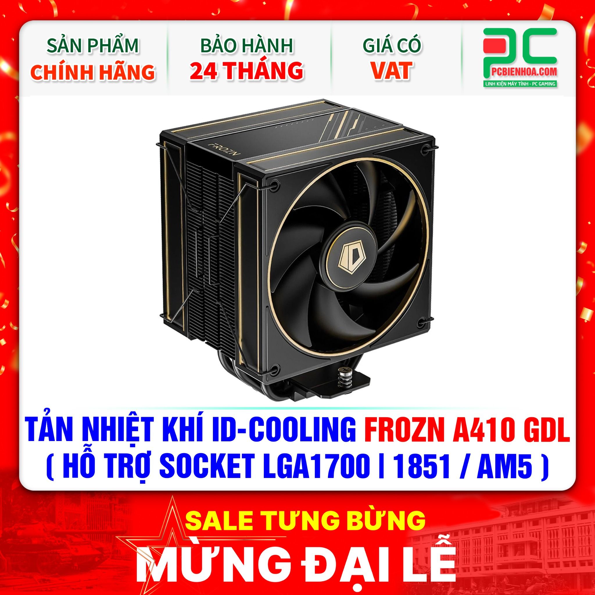TẢN NHIỆT KHÍ ID-COOLING FROZN A410 GDL ( HỖ TRỢ SOCKET LGA1700|1851 / AM5 )
