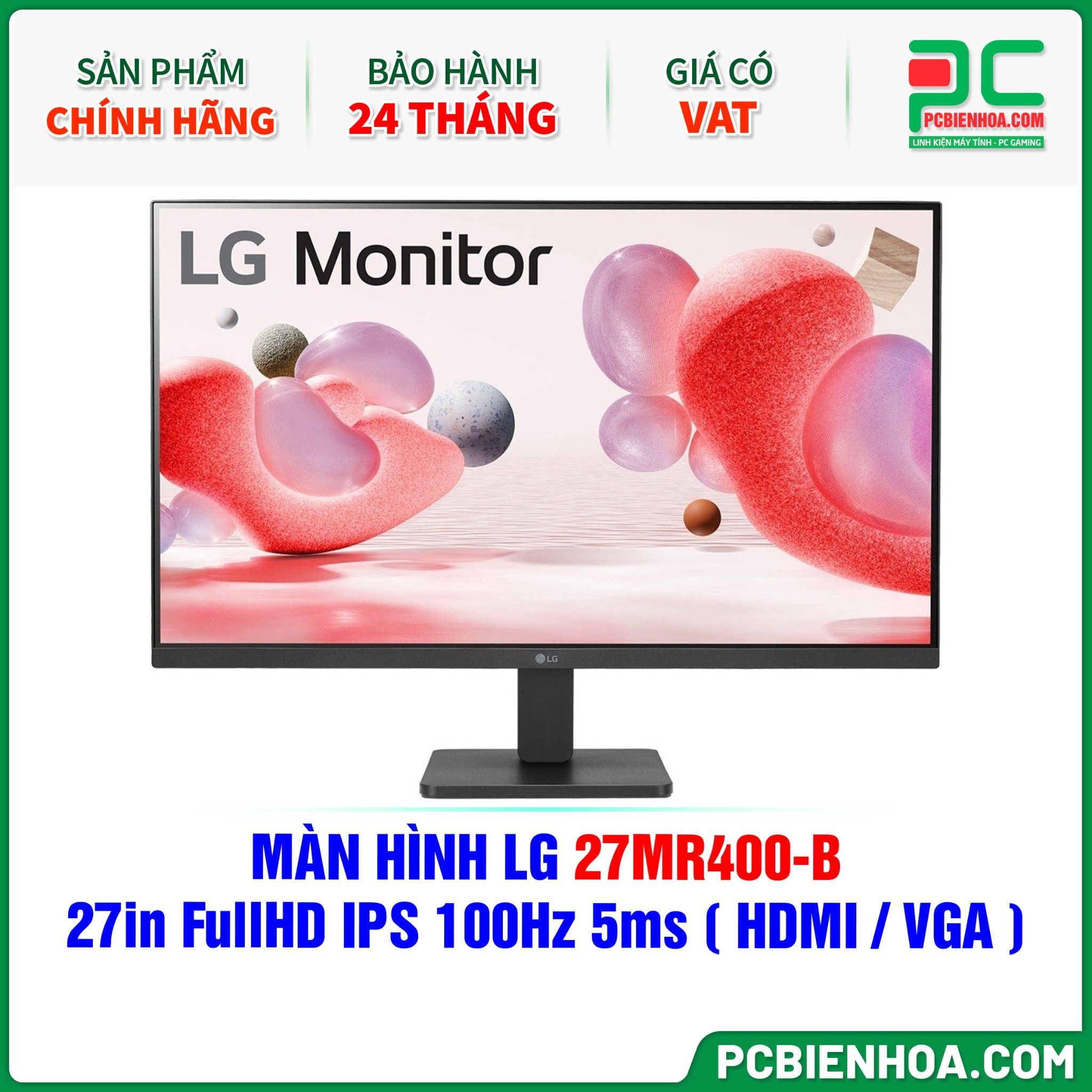 MÀN HÌNH LG 27MR400-B - 27in FullHD IPS 100Hz 5ms ( HDMI / VGA )