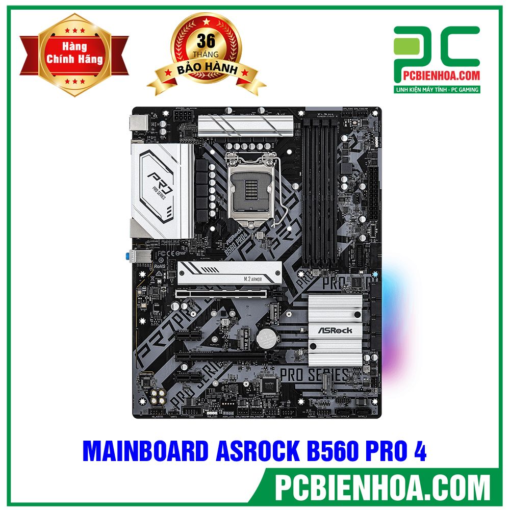 MAINBOARD ASROCK B560 PRO 4 ( LGA1200 / ATX / 4xDDR4 )