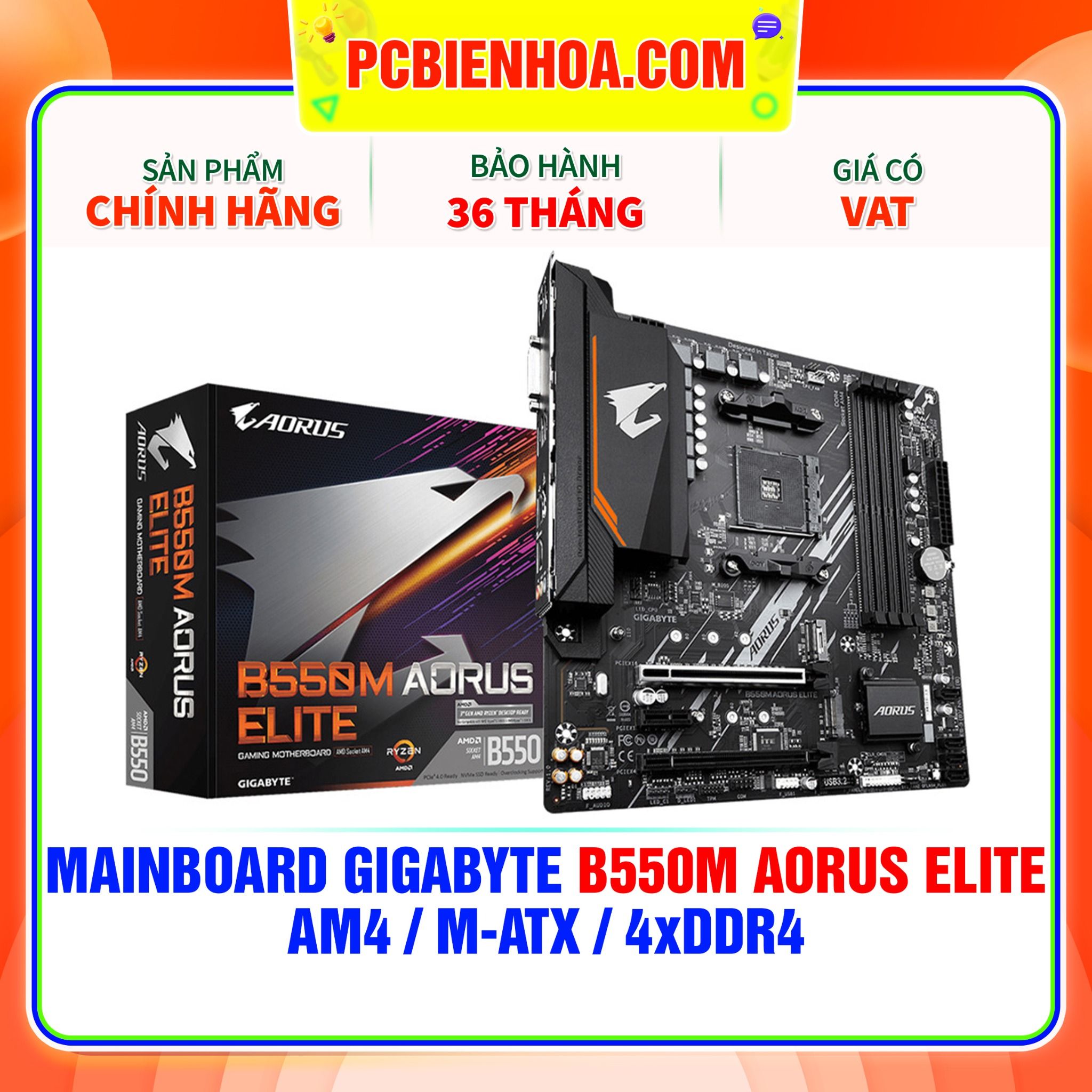  MAINBOARD GIGABYTE B550M AORUS ELITE ( AM4 / m-ATX / 4xDDR4 ) 