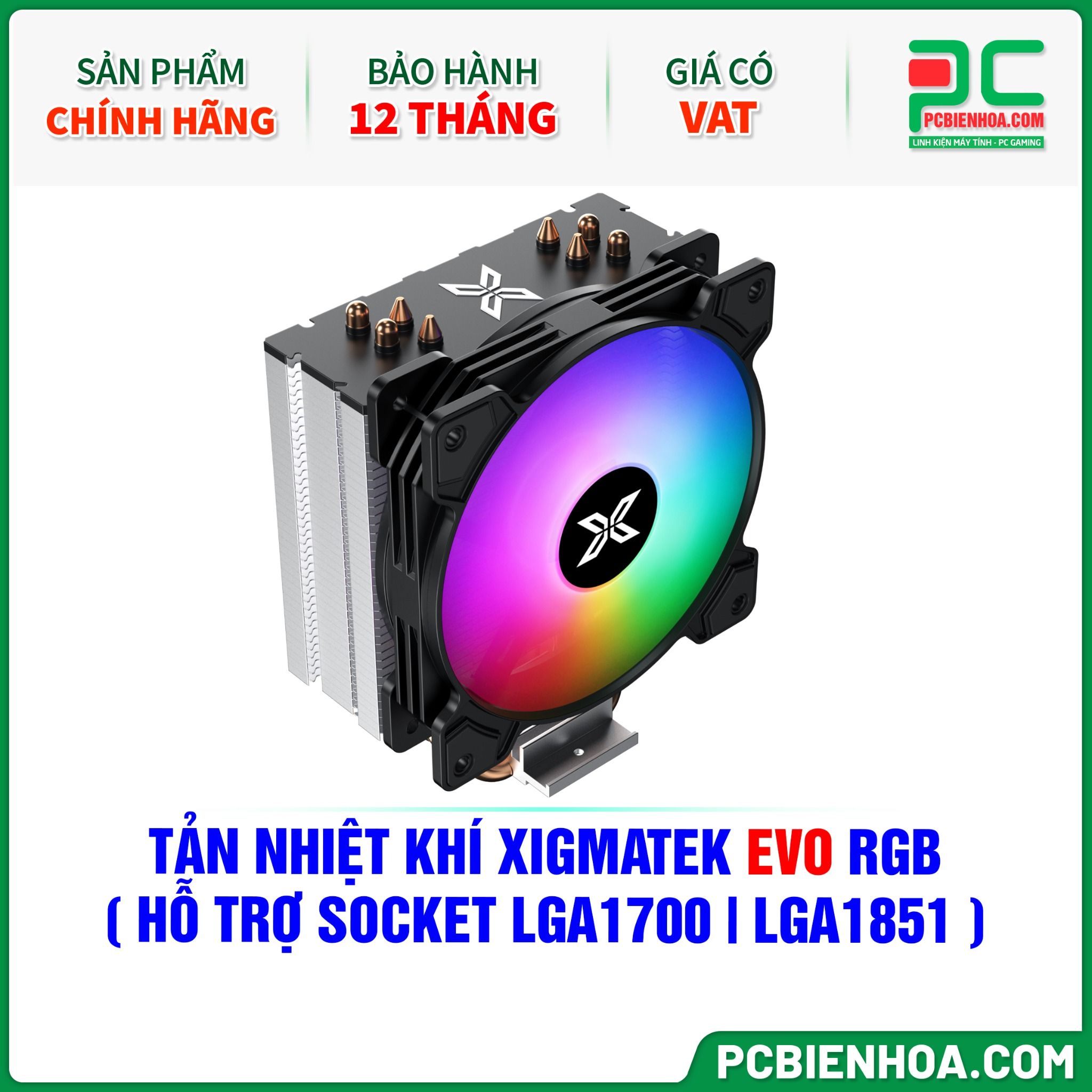 TẢN NHIỆT KHÍ XIGMATEK EVO RGB ( HỖ TRỢ SOCKET LGA1700|1851 - EN47138 )