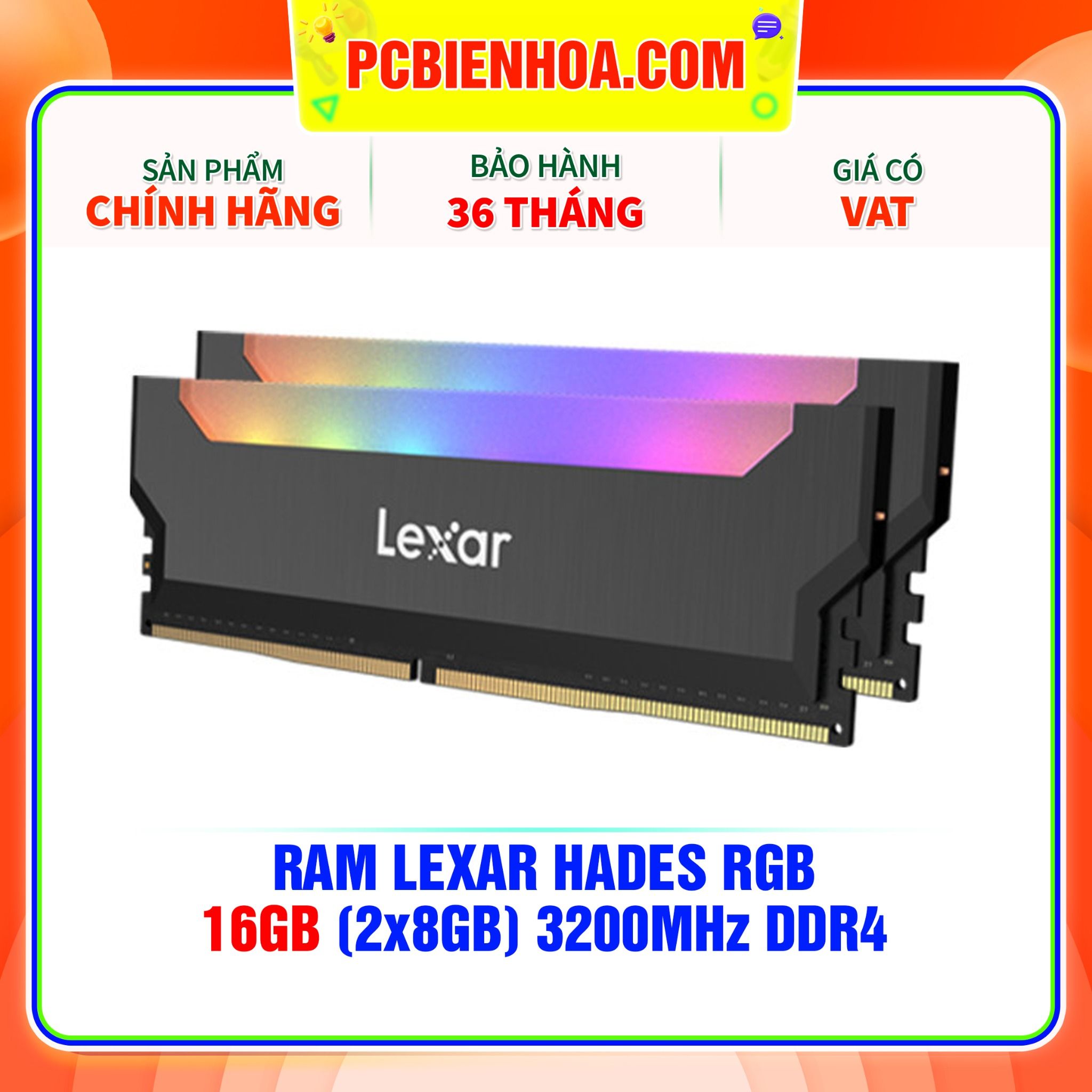  RAM LEXAR HADES RGB 16GB (2x8GB) 3200MHz DDR4 