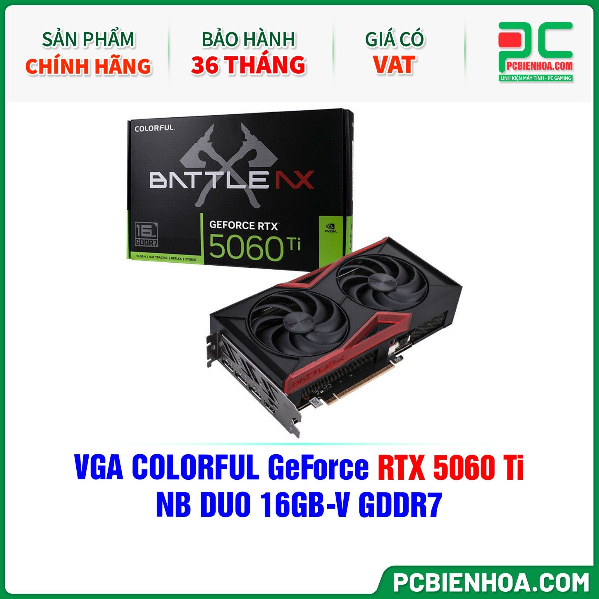 VGA COLORFUL GeForce RTX 5060 Ti NB DUO 16GB-V GDDR7
