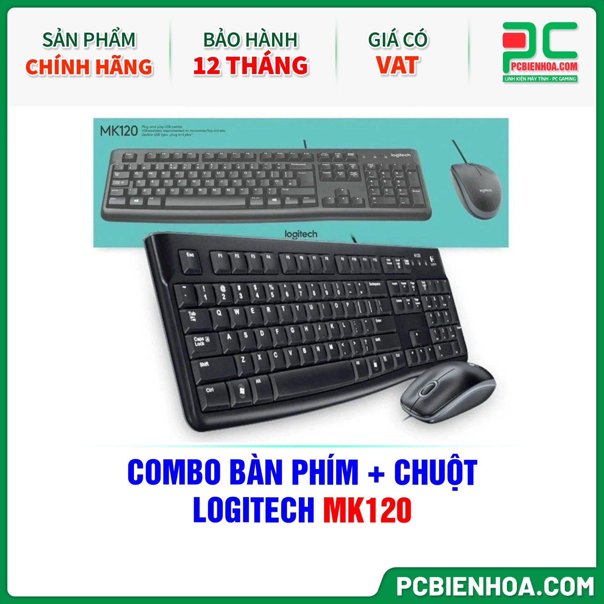 COMBO BÀN PHÍM + CHUỘT LOGITECH MK120